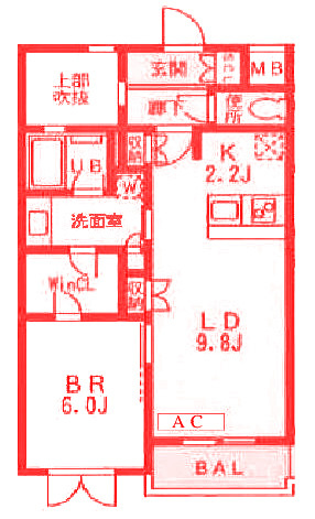藤沢市弥勒寺１丁目の賃貸マンションの間取り