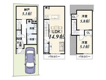 【間取り】 | 松ヶ崎正田町　新築戸建【建築条件付き土地】
