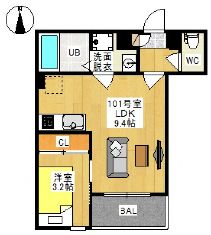 【間取り】 | REGALEST 伊福町　