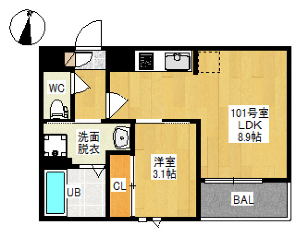 【間取り】 | GRANDTIC 下伊福西町