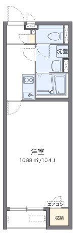 【間取り】 | クレイノグランルーチェⅡ | 代表的な間取のため実際の間取とは異なる場合があります