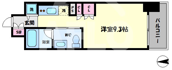 セイワパレス京橋コルティーレの間取り|セイワパレス京橋コルティーレ　間取り