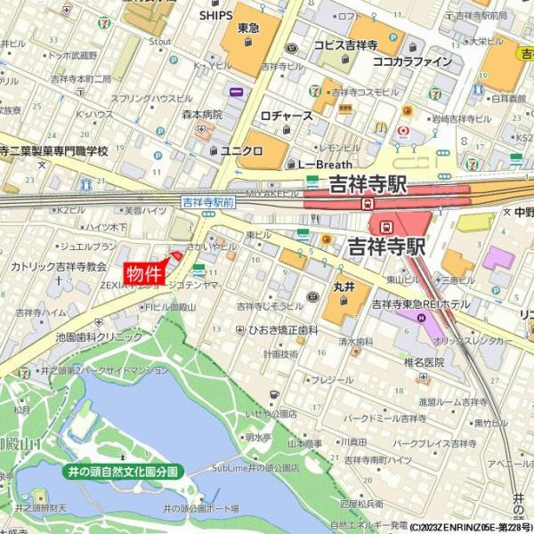 吉祥寺御殿山デュープレックスＲ’ｓの地図