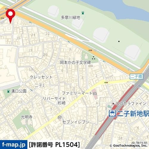リバティー多摩川の地図