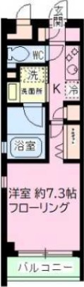 ヴィルヌーブ　蔵前の間取り|間取りです。