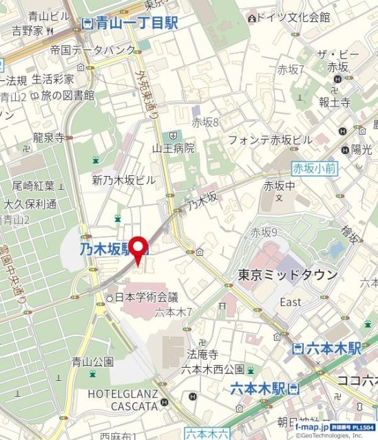 セントラル乃木坂の地図