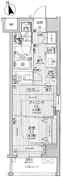 日神デュオステージ浅草Ⅱの間取り