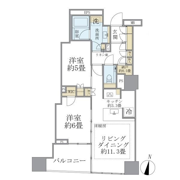 Ｂｒｉｌｌｉａ二番町の間取り