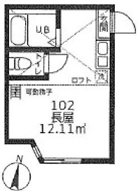 Hu横浜鶴見の間取り