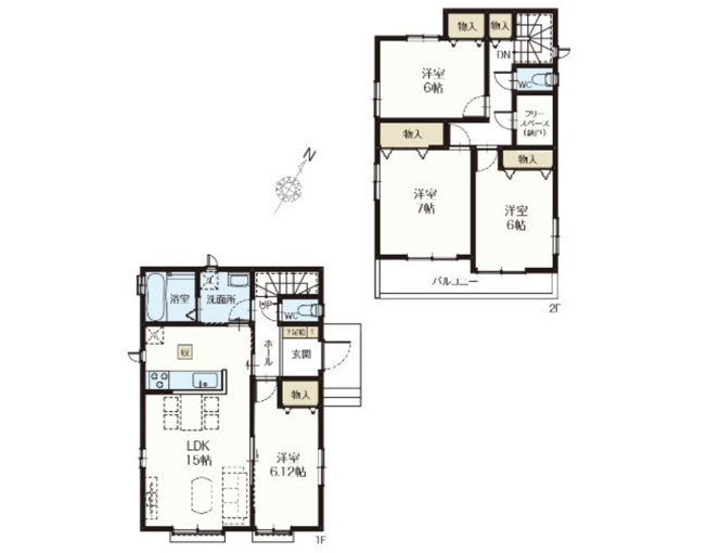 【間取り】 | 北本市宮内２期　新築住宅 | ≪Q号棟≫