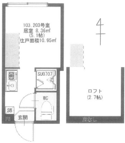 豊島区長崎２丁目のアパートの間取り