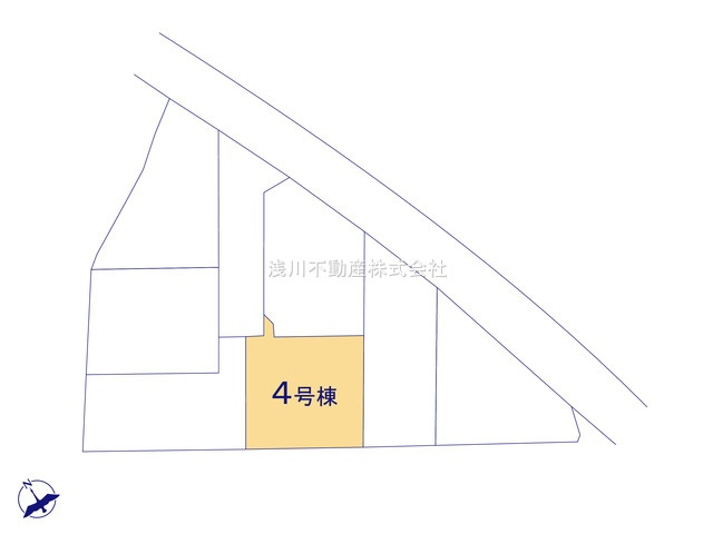 八王子市　楢原町　新築一戸建て　４期の区画図|～全7棟の新しいコミュニティが誕生～