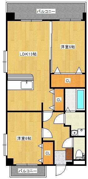 サンシャトー和賀の間取り