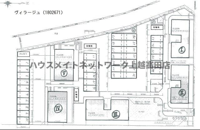 ヴィラージュⅤの区画図|配置図