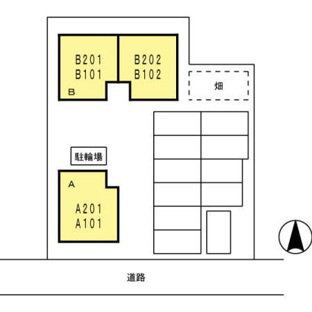 シャトー小松原　B棟の区画図