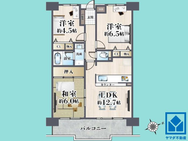 ユニライフ尼崎長洲の間取り