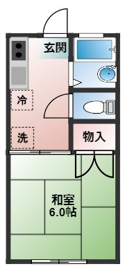 千葉市花見川区幕張町５丁目のアパートの間取り