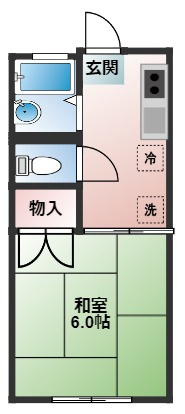 千葉市花見川区幕張町５丁目のアパートの間取り