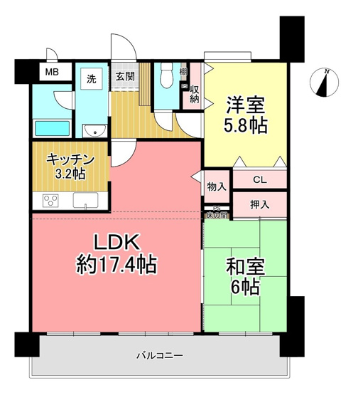 【間取り】 | コモドヒル春日 | 未リフォームなので壁床や間取りなどもお好みにカスタマイズすることができます