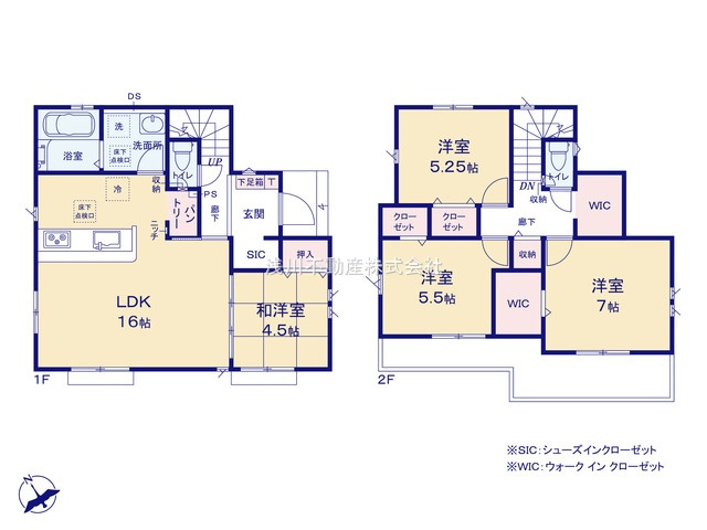 八王子市　楢原町　新築一戸建て　４期の間取り|～南西向き4LDK　シューズインクロークやウォークインクローゼットなど収納豊富～
