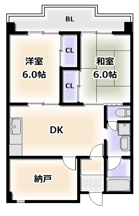恒信ハイツの間取り