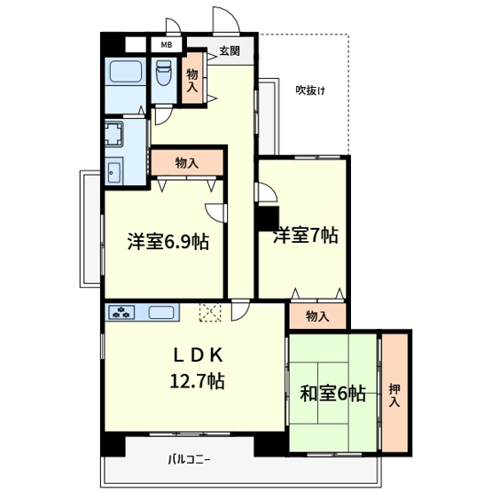 【間取り】 | グランドリー高槻 