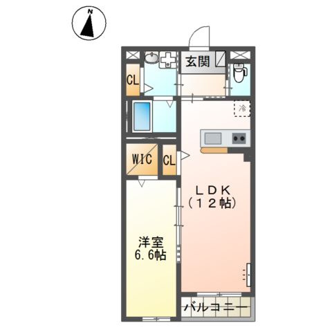 レヴメゾン神山六番館の間取り