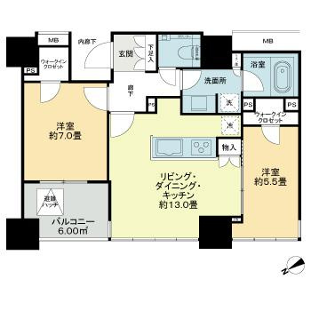 ローレルタワー　ルネ浜松町の間取り