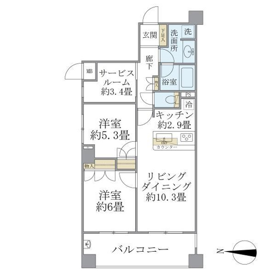 【間取り】 | ランドステージ錦糸町ＩＩ