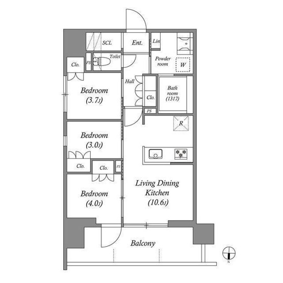 【間取り】 | ACP Residence三ノ輪