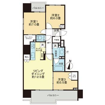 シティハウス円山の間取り