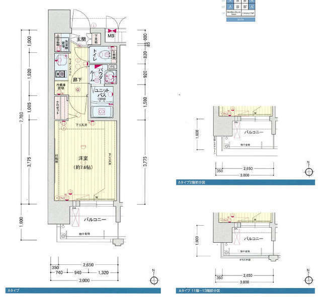 プレサンス名古屋ＳＴＡＴＩＯＮディーヴァの間取り