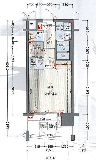 プレサンス名古屋駅前ヴェルロードの間取り