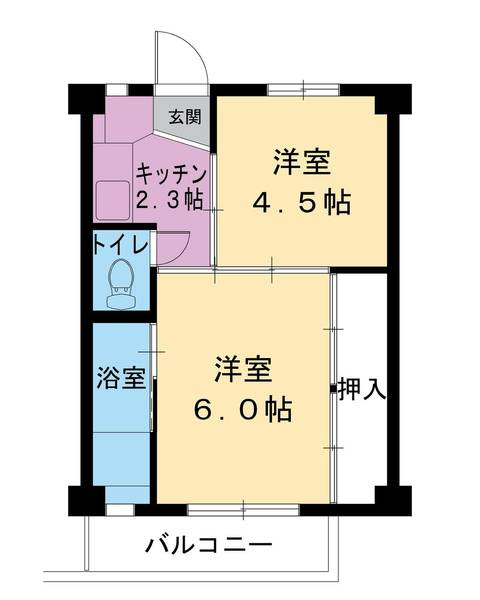 ビレッジハウス北今3号棟の間取り