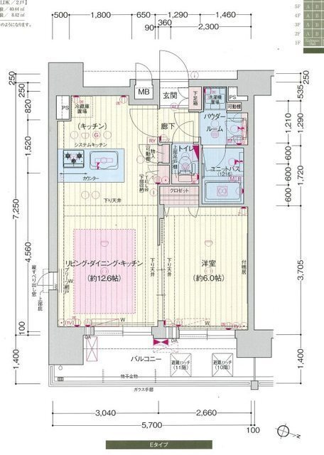 プレサンス梅田北ザ・ライブの間取り