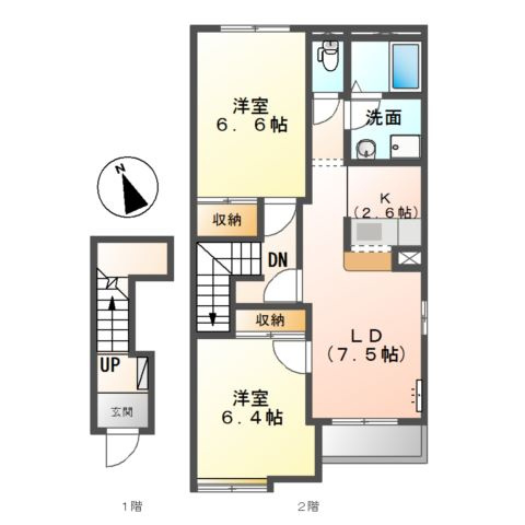 アンソレイエ ノアの間取り