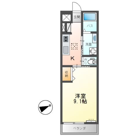 アメニティハイツ  ツインズA棟の間取り