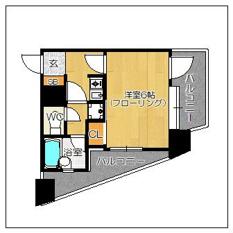 【間取り】 | ピュアドーム博多エクセーヌ