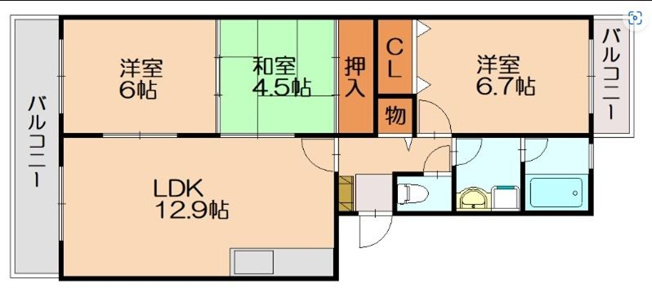 【間取り】 | リバーサイド貝田