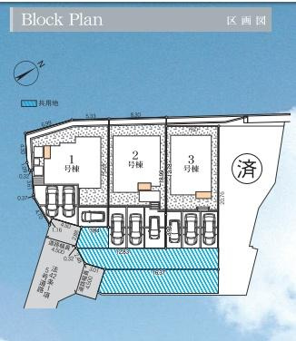 横浜市緑区長津田町の新築一戸建の区画図|カースペース3台分確保！
お気軽にお問合せ下さい。