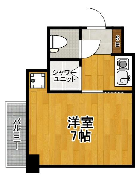 大正メゾンの間取り|★収納・バルコニー付★
