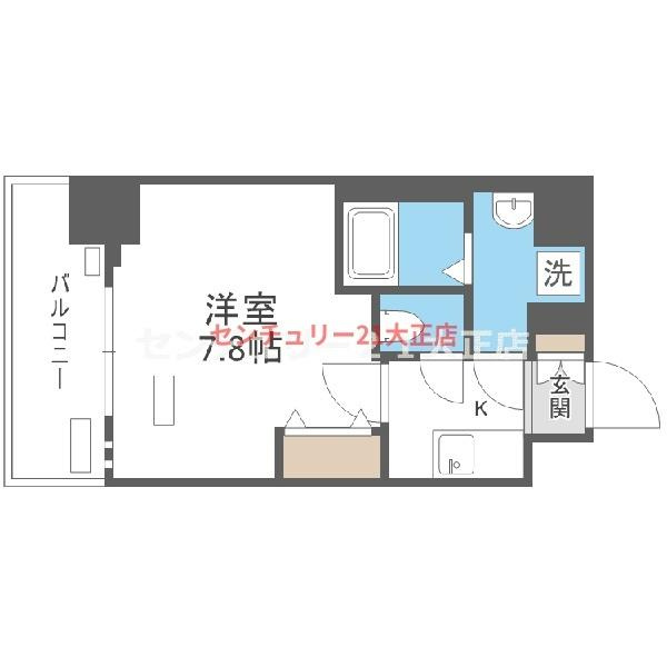 セオリー大阪ベイシティの間取り