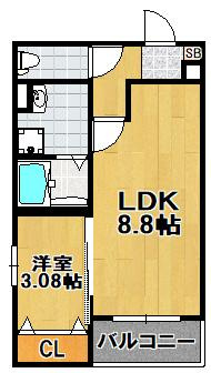 セニャリブロの間取り|★人気の１ＬＤＫです★