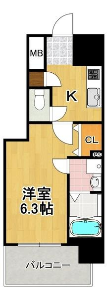 エスリード大阪ドームシティの間取り