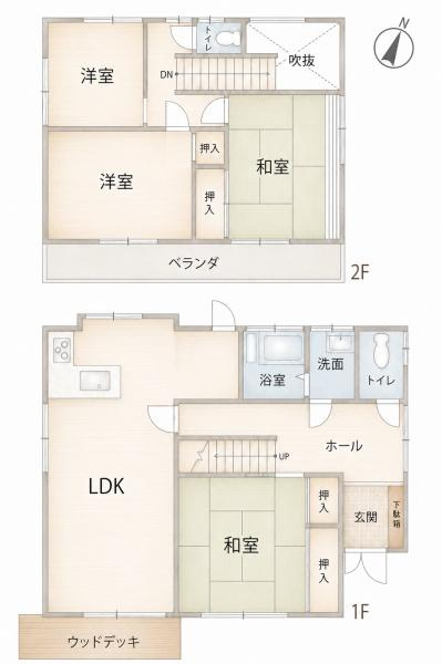 横浜市青葉区大場町の中古一戸建の間取り