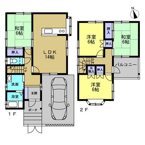 岩出市岡田　中古戸建の間取り