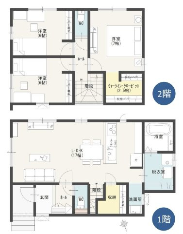 柏崎市半田 新築住宅の間取り