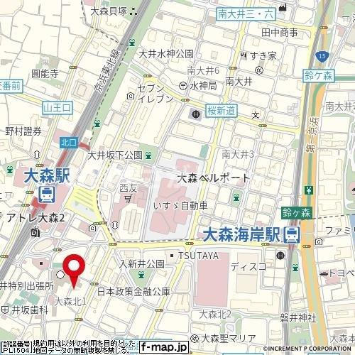 ステージファースト大森駅前【おとり物件なし】#学生・社会人にオススメ！初期費用分割払いOK！の地図