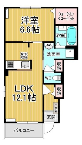【間取り】 | ソル・レヴェンテＡ | カップルさんにオススメのお部屋です♪