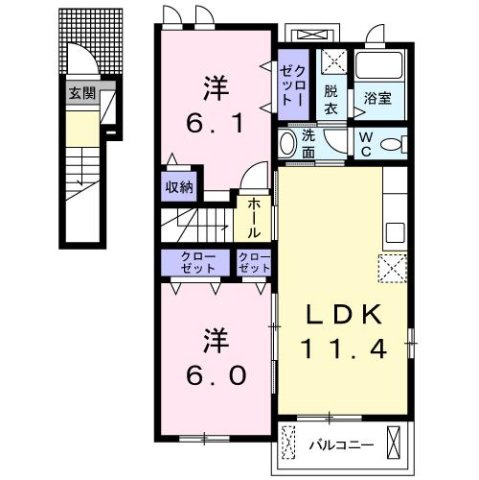 【間取り】 | エレガンシアＤ